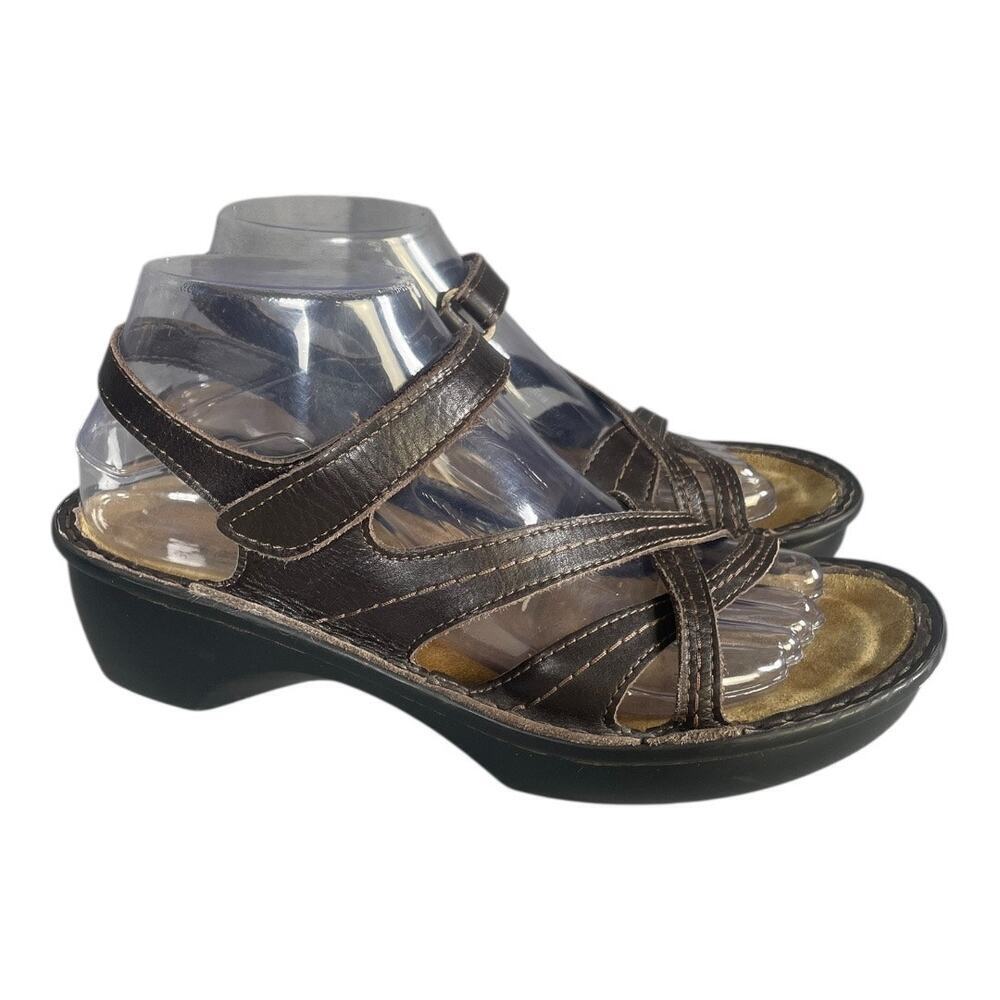 Naot Women’s Paris Brown Leather Sandals Size-38 (7)